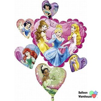 Anagram Disney Prinsessen Harten SuperVorm Folie Ballon 86cm