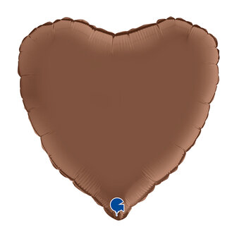Grabo Satijn Chocolade Hart Folie Ballon 45cm