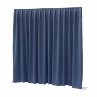 Blauw Doek Pipe &amp; Drape Systeem 3m Hoog Verhuur 