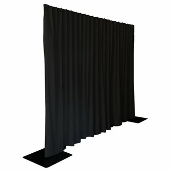 Zwart Doek Pipe &amp; Drape Systeem 3m Hoog Verhuur