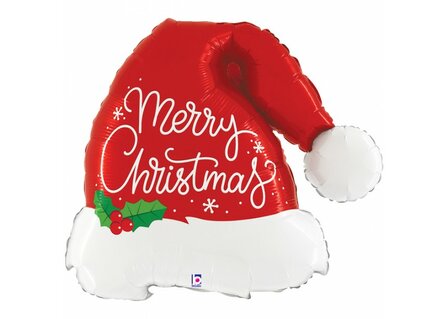 Betallic Kerstmuts &#039;Merry Christmas&#039; Folie Ballon 104cm