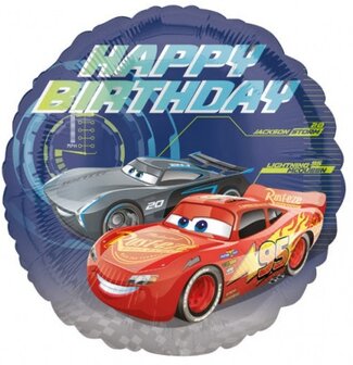Anagram Cars &#039;Happy Birthday&#039; Folie Ballon 45cm