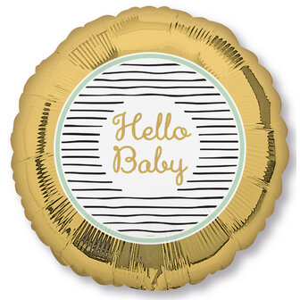 Anagram Goud &#039;Hello Baby&#039; Folie Ballon 43cm