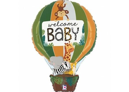 Grabo Jungledieren Luchtballon &#039;Welcome Baby &#039;SuperVorm&#039; Folie Ballon 76cm