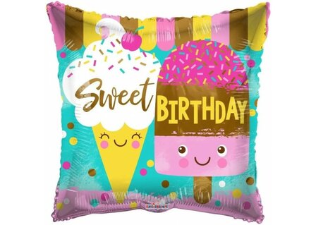 Sempertex Zoet &#039;Sweet Birthday&#039; Pillow Folie Ballon 45cm
