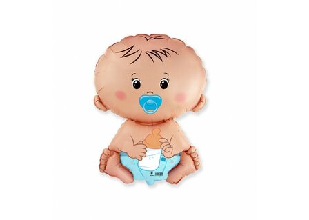 Flex Blauw Baby MiniVorm Folie Ballon 23cm