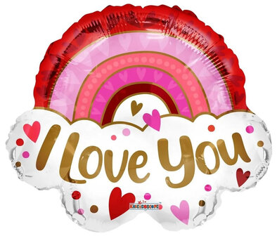 Sempertex Regenboog &#039;I Love You&#039; SuperVorm Folie Ballon 71cm