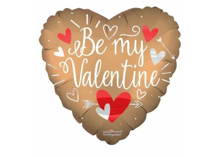 Sempertex Goud &#039;Be My Valentine&#039; Hart Folie Ballon 91cm