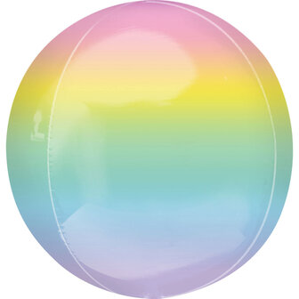 Anagram  Pastel Regenboog Ombr&eacute; Orbz  Folie Ballon 40cm