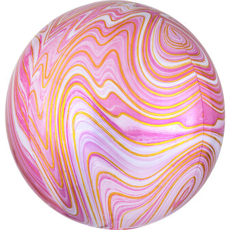 Anagram  Roze Marblez Orbz Folie Ballon 40cm
