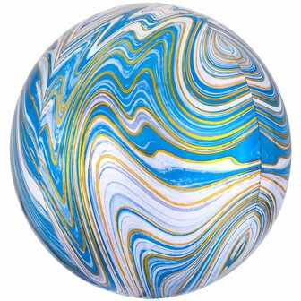 Anagram Blauw Marblez Orbz Folie Ballon 40cm