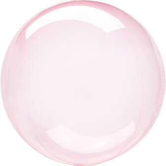 Anagram Donker Roze Clearz Kristal Helder Orbz Ballon 45cm