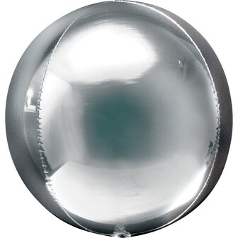 Anagram Zilver Orbz Folie Ballon 40cm Silver