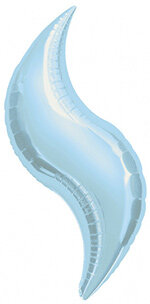 Anagram Pastel Blauw Curve Folie Ballon 48cm