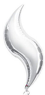 Anagram Zilver Curve Folie Ballon 48cm