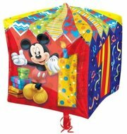 Anagram Mickey Mouse Cubez &#039;1 Jaar&#039; Folie Ballon 38cm