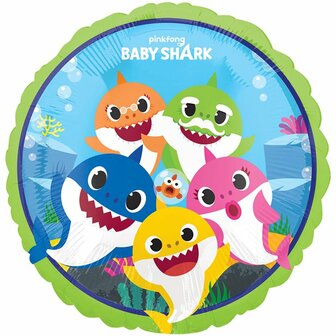 Anagram Baby Shark Familie Folie Ballon 45cm