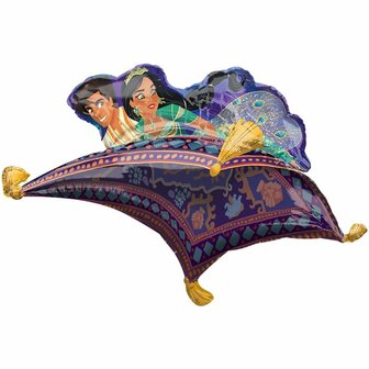 Anagram Aladdin en Yasmine op Vliegend Tapijt SuperVorm Folie Ballon 107cm