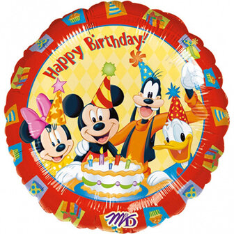 Anagram Mickey Mouse Clubhuis &#039;Happy Birthday&#039; Folie Ballon 45cm