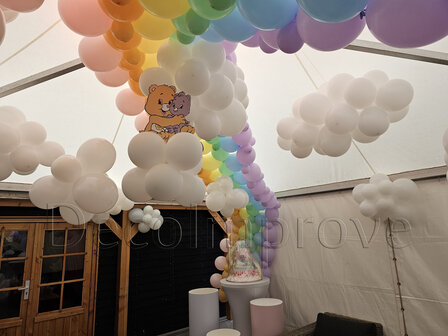 Pastel Regenboog Ballondecoratie Large per strekkende meter 