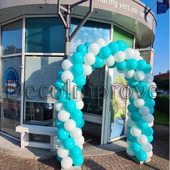 Ballonnenboog Standaard Enkeldeurs Wit, Blauw Clusters van 4