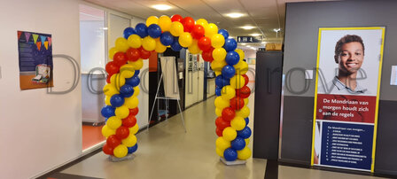 Ballonnenboog Rood, Geel, Blauw Standaard Enkeldeurs Clusters van 4