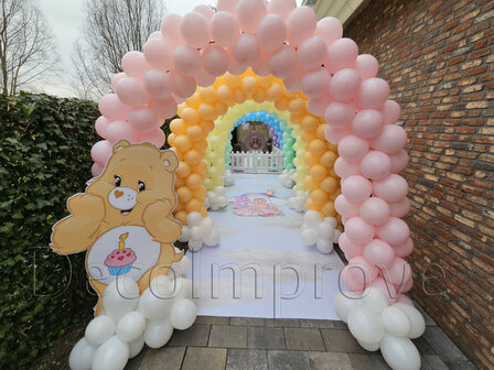 Ballonnenboog Pastel Regenboog Tunnel Standaard Clusters van 4