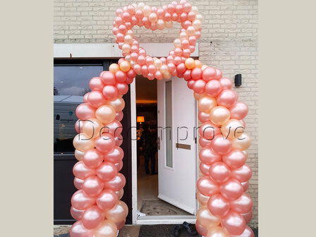 RoseGold Ballonnenboog Luxe met Hart