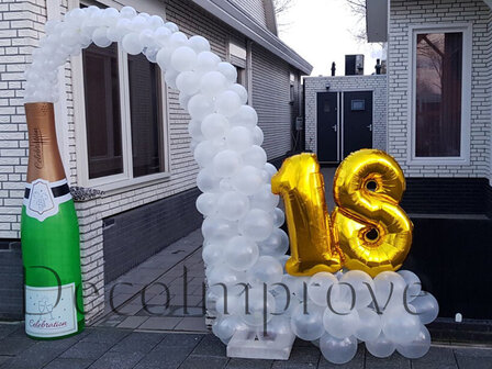 Ballonnenboog Champagne Bubbles Enkeldeurs