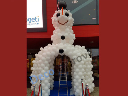 Ballonnenboog Sneeuwpop Kerst Tunnel