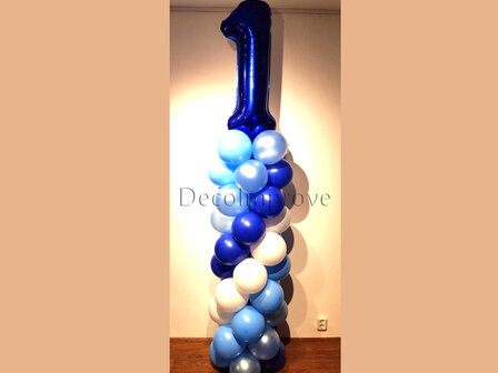 Ballonnenpilaar Standaard 1e Verjaardag Blauw