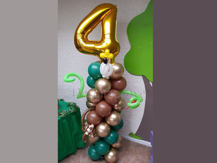 Ballonnenpilaar Standaard Jungle Chique &#039;4 jaar&#039;
