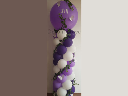 Ballonnenpilaar Standaard Vlinders 220cm Clusters van 4