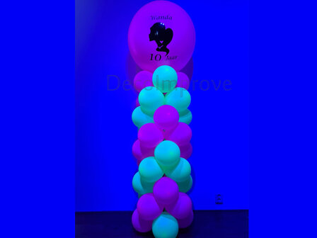 Ballonnenpilaar Neon met Persoonlijke Opdruk