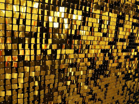 Goud Lovertjes Shimmerwall Sequin Backdrop 180x180cm Verhuur
