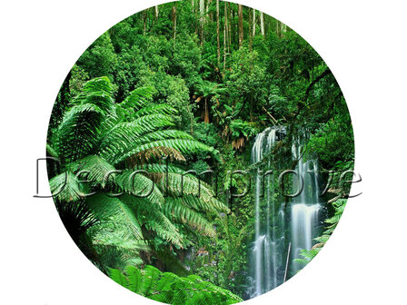 Jungle met Waterval Backdrop Rond 200cm