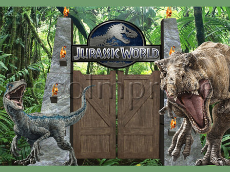 Jurassic World Backdrop 200x300cm Verhuur