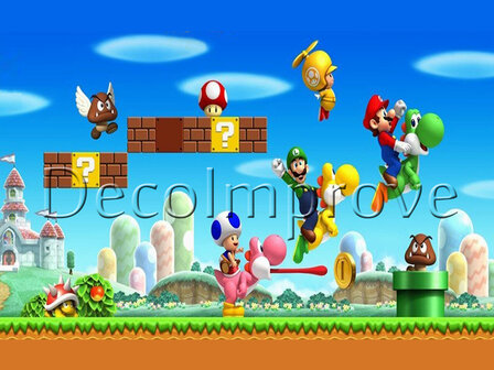 Super Mario Bros Backdrop 200x300cm Verhuur 