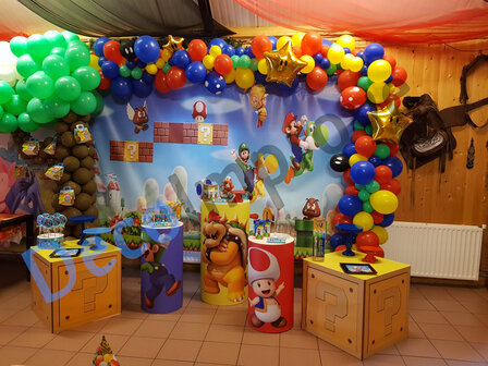 Super Mario Bros Backdrop 200x300cm Verhuur 