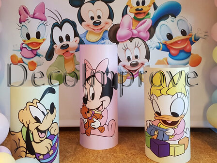 Disney Babies Zuilen set van 3 Rond Gepersonaliseerd Verhuur