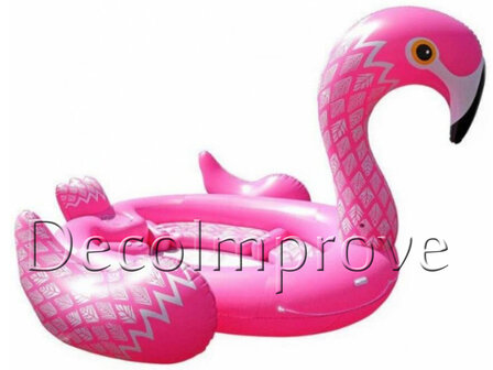 Roze Flamingo XXL Opblaasbaar Poolparty Vlot Verhuur