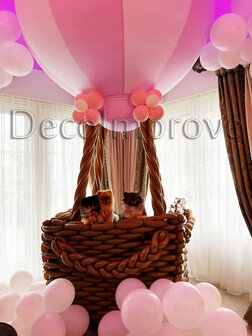 Roze Luchtballon 150cm inclusief Ballonnenmand