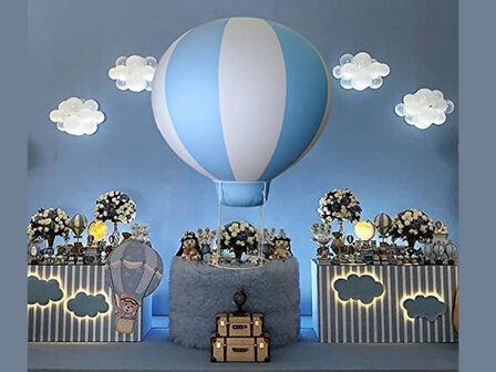 Blauw Luchtballon 150cm inclusief Ballonnenmand