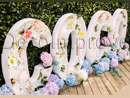 Bloemen Letter Mozaiek Decoratie