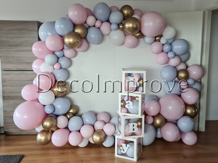 Soft Pastel Gender Reveal Setting