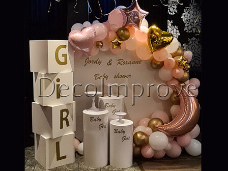 Roze met Goud Babyshower &#039;Girl&#039; Setting Basic