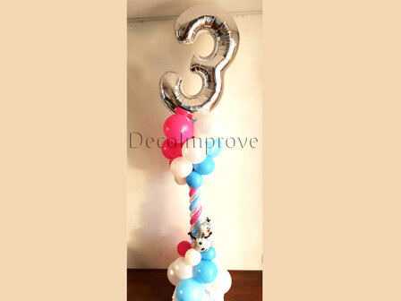 Ballonnenpilaar Luxe Frozen Verjaardag
