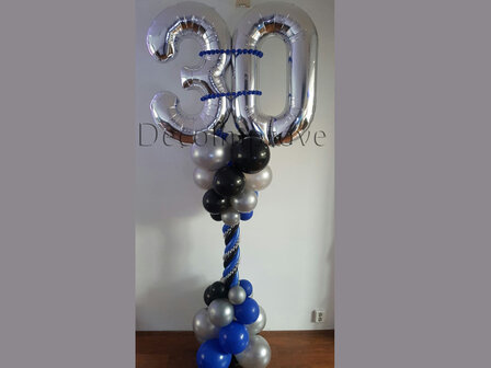 Ballonnenpilaar Luxe Dubbele Cijfers &#039;30 Jaar&#039;