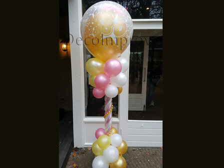 Ballonnenpilaar Luxe Parelmoer &#039;80 Jaar&#039;