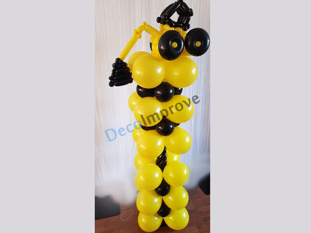 Ballonnenpilaar Standaard met Shovel Graafmachine